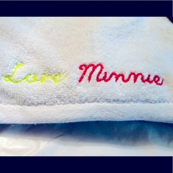 🍁3/$10 NWT Minnie Mouse DISNEY Terry Wash Cloth 4 Minnie Linens Embroidery Pink - Picture 8 of 8